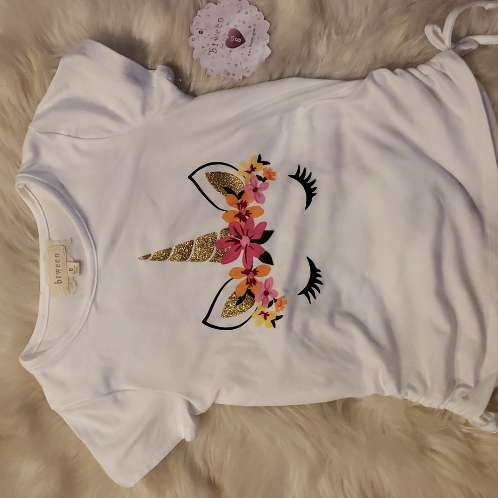 Little Girls Unicorn tee